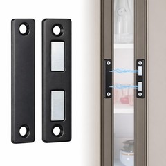 4 Pairs 30 Lb Magnetic Door Catch Screw Black Cabinet Drawer Door Magnet Catc…