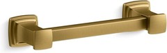 Kohler Riff 6-3/16 Inch Handle Cabinet Pull Vibrant Brushed Moderne Brass