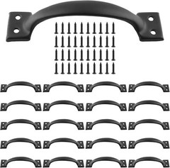 20 Pcs Black 5.5 Inch Barn Door Handles Vintage Gate Handles Cabinet Handle Pull
