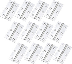 3 Inch Stainless Steel Cabinet Hinges Silver Folding Door Hinges 12 Pack Set