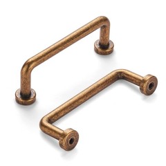 8 Pack 3 inch(76mm) Hole Center Antique Brass Cabinet Pulls Vintage C