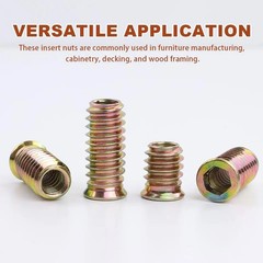 NEW 10/20pcs M4–M10 Zinc Threaded Insert Nuts Hex Socket for Wood Furniture