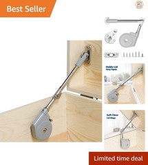 Easy Install Lid Stay 105 Degree with Hydraulic Soft Close for Toy Box Safety