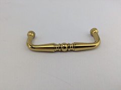 Box of 25 – Brass Cabinet Handle Pull Dresser Drawer – Polished Brass – 3” CTC