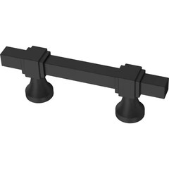 Stepped Square Adjusta-Pull 1-3/8 to 4 In. (35-102 Mm) Classic Matte Black Adjus