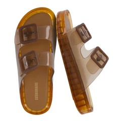 Cushionaire Pool Slides For Women Waterproof Double Buckle Adjustable Slip-On