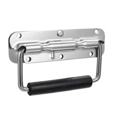 140mmx40mm Stainless Steel Toolbox Box Case Chest Ring Pull Handle Silver Tone