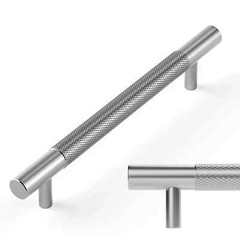 Rergy 5 Pack Knurled Brushed Nickel Cabinet Pulls 5 Inch Satin Kitchen Cabinets