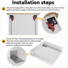 BAIDICE Undermount Soft Close Heavy Duty Drawer Slides 24 Inch, 80LB