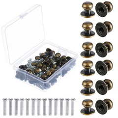 36 Pieces Mini Cabinet Knobs Small Round 0.47 x 0.43 Inch Vintage Antique Jew…
