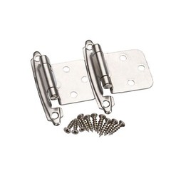 25 Pair Self Closing Cabinet Door Variable Overlay Hinges Satin Nickel 495-SN