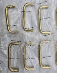 Brass Mid Century Modern Style Cabinet Pull Door 3″ Center ~ NEW ~ Lot of 10