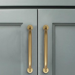 2 PCS Heavy Duty Brushed Matte Gold Cabinet Drawer Pulls Handles 4″ Center
