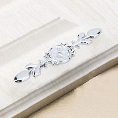 10 PCS Silver Retro Single Hole Zinc Alloy Cabinet Knob Door Handle Backplate
