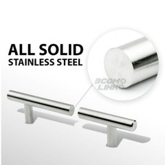 Stainless Steel T bar Modern Kitchen Cabinet Door Handles Drawer Pulls Knobs