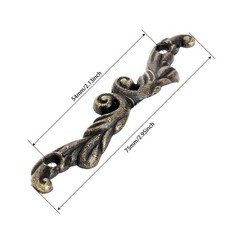 Dophee 10Pcs Antique Brass Decorative Pull Handle For Mini Jewelry Box