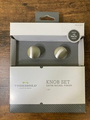 Threshold Satin Nickel Finish Cabinet Knob Set of 10
