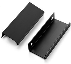 20 Pack Finger Pulls for Cabinets 64mm/2.5in Hole Center Black Cabinet Edge P…