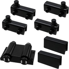 Antrader Stainless Steel Glass Door Pivot Hinge Double 5-6mm, Black