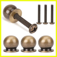 Elegant 4 Pcs Mini Round Solid Brass Cabinet Knobs – 12mm Antique Style