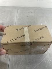 Baldwin K013.050.MR Pair of Coined Tulip Door Knob Less Rose Satin Brass & Black