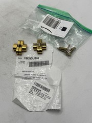 SOSS 103CUS4 Mortise Mount Invisible Hinges Satin Brass 3/4in Leaf Pair