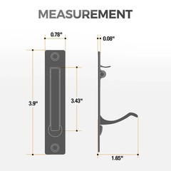 2 Pack 4.72″ Pocket Door Handles + 1 Finger Edge Pull, Black Recessed Flush R…