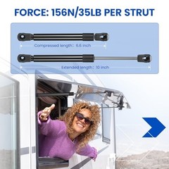 4058 10 inch 35Lb/156N Gas Struts Shock 10″ 35lb Gas Spring 10 inch / 35 lb