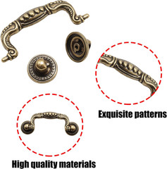 8 Pcs 3 Inch P02 Drop Drawer Handles Antique Brass(Gold) Cabinet Handle Drawer P