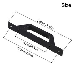 Aluminum Alloy Black Iron Barn Door Handles 2PCS for Indoor Outdoor Use