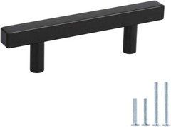 50 Pk 5″ Length 3″ Hole Center T-Bar Kitchen Cabinet Hardware Pulls Matte Black