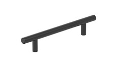(QTY 5) Amerock Cabinet Bar Pull 5-1/16 in. 128mm Matte Black BP37242MB
