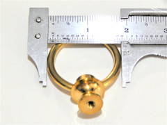 Ring Pull Solid Bright Brass With Backplate