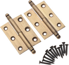 2pcs Vintage Industrial Style Folding Butt Hinges with Screws for Cupboard Cabin