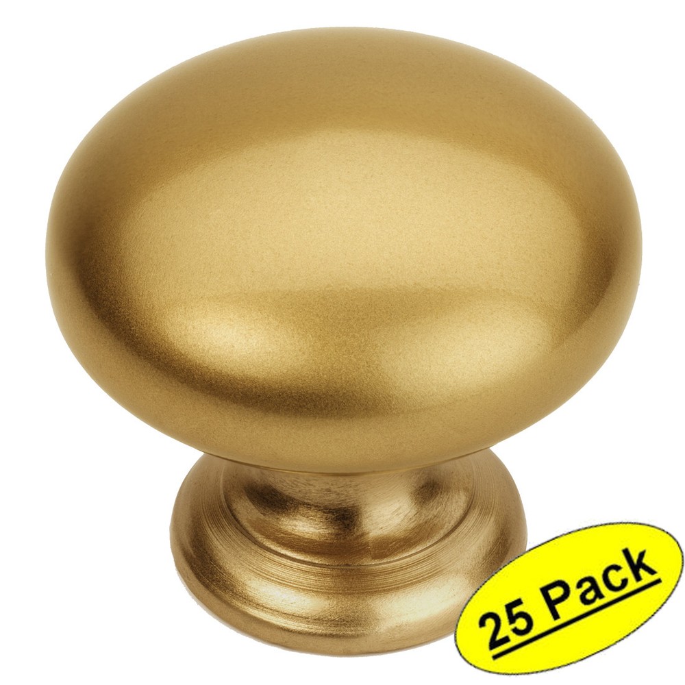 *25 Pack* Cosmas Cabinet Hardware Gold Champagne Round Mushroom Knobs #4950GC