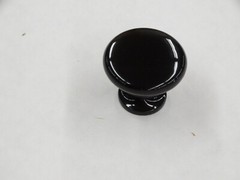 Vintage NOS H.B. Ives # 524PA-BLK Gloss Black 1 1/4″ Knob Lot of 6