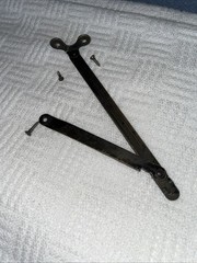 Original Antique Brass DROP FRONT DESK LID STAYS hinge W/original Screws
