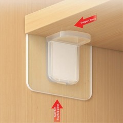 Transparent Shelf Support Nails 16 Pack 7x7cm for Hard Smooth Surfaces