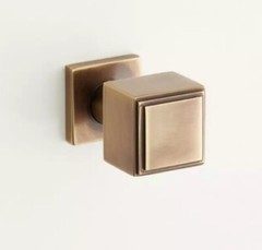 Signature Hardware Dallin Brass Square Cabinet Knob – Antique Brass