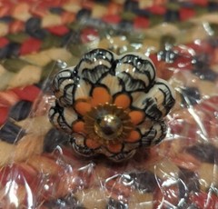 Brand New Porcelain Decorative Drawer Cabinet Knob Pull Beautiful Colors!!
