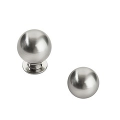 Khtmeware 1 Inch Brushed Satin Nickel Cabinet Knobs Small Ball Pulls 10 PCS