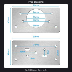 12 Piece Stainless Steel Cabinet Hinge Repair Plate Kit