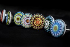 10 handmade Marrakesh multicolour drawer knob mosaic ceramic pulls cabinet knobs