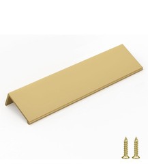 Goldenwarm 15 Pack Matte Gold Finger Edge Pulls 6 5/16 in (160mm) Hole Centers