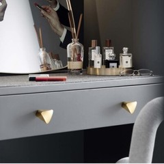 NEW West Elm (Set 6) Gold Abstract Triangle Cabinet Knobs Drawer Pulls Hardware