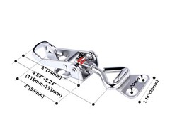 2X Stainless Steel Locker Latch 5″ Anti-Rattle Boat Hatch Fastener-M size