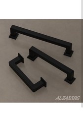Alzassbg 9 Pack Matt Black Cabinet Pulls, 3-3/4 Inch(96mm) Hole Centers