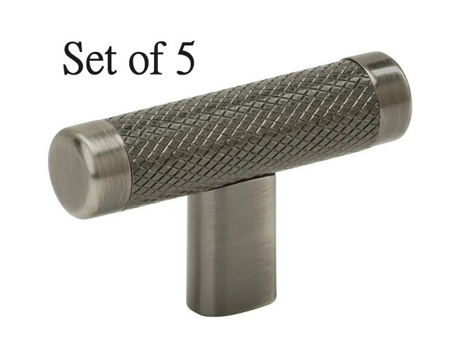 Amerock Bronx 2-5/8 Inch Bar Cabinet Kno BP36556GM Gunmetal Set of 5