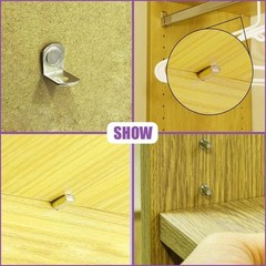 Shelf Pins Kit – 120 Nickel Plated Peags for Home & Furniture, 4 Styles