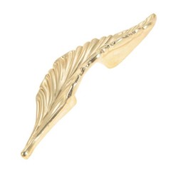 2 Pairs Leaf Shape Knobs Handles Pulls, 4.13″ Gold Pull Knob Handle for Kitch…